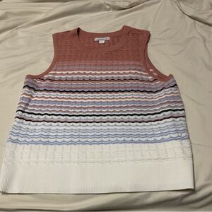 Liz Claiborne Multicolor Textured Tank Top